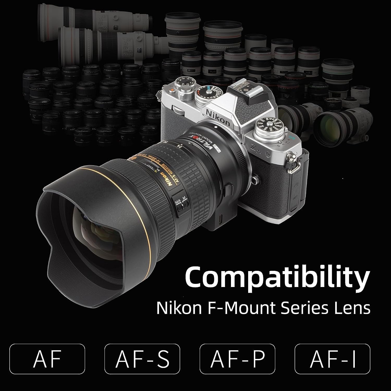 VILTROX NF-Z Auto Foucs Lens Adapter - cambuy-lives VILTROX NF-Z Auto Foucs Lens Adapter - cambuy-lives
